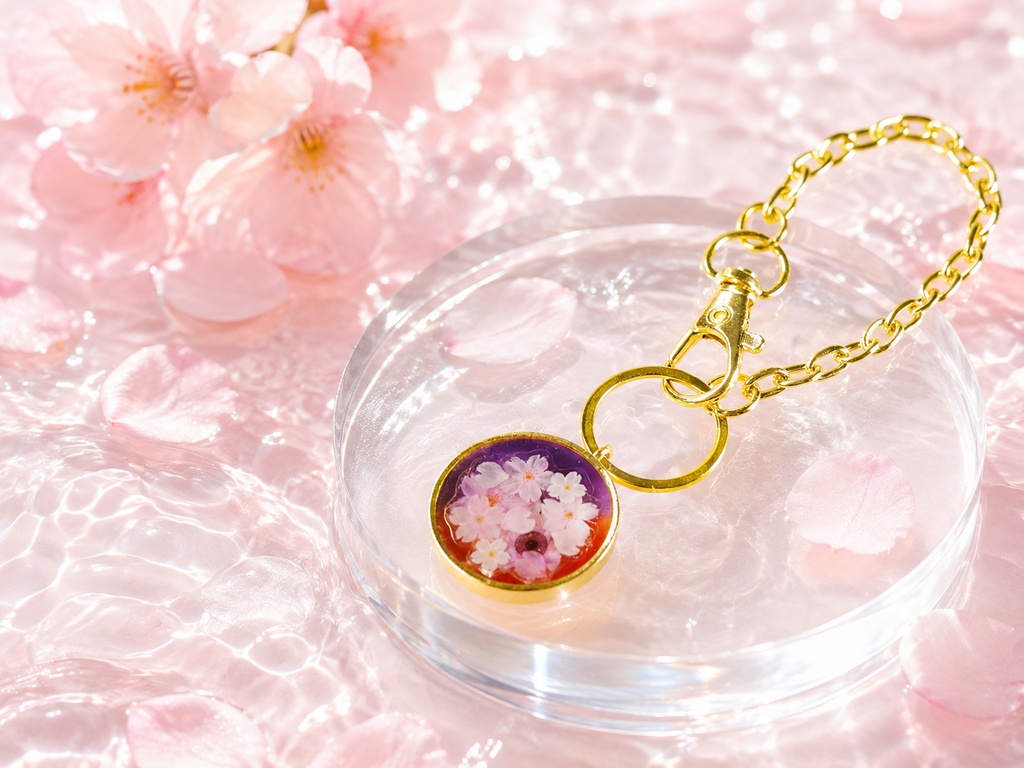 本丸の春 花手水バックチャーム