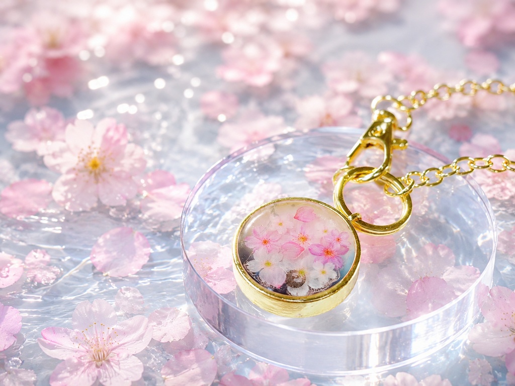 本丸の春 花手水バックチャーム