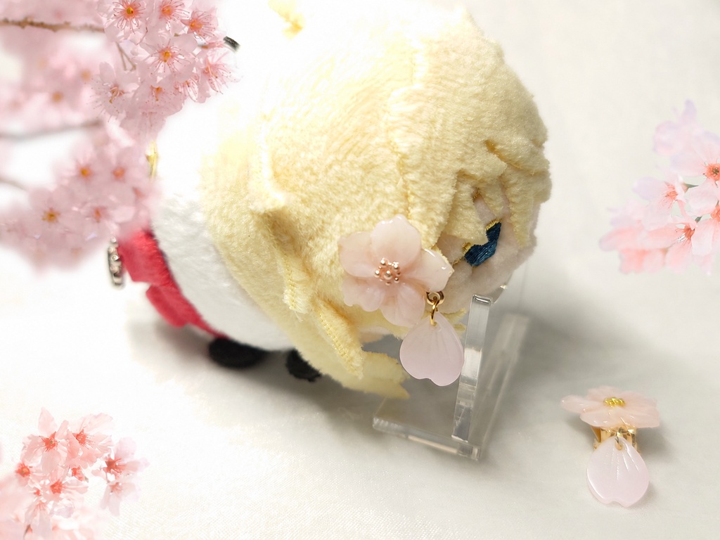 もちぬい桜飾り バネ式