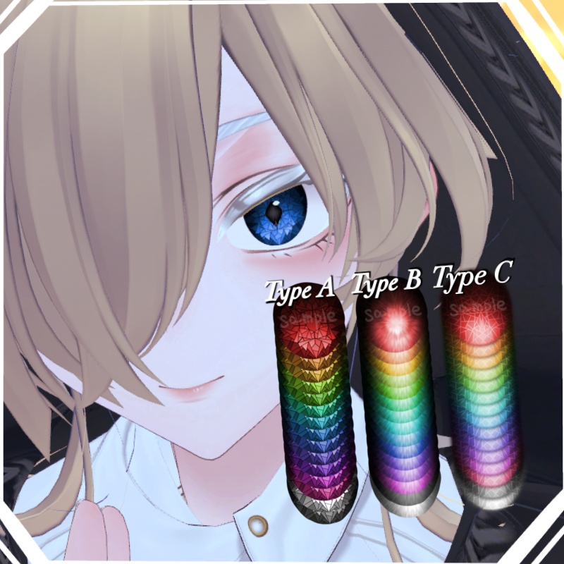 【Bokusei/墨惺】Unusual eyes (15colcrs) & Natural make up texture pack!