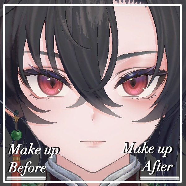 【Bokusei/墨惺】Unusual eyes (15colcrs) & Natural make up texture pack!