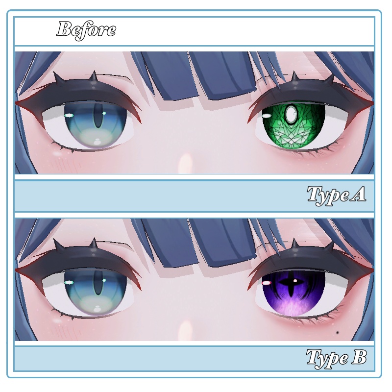 【Retinia/レティニア】eye Texture (20 colors) & Make Up Texture