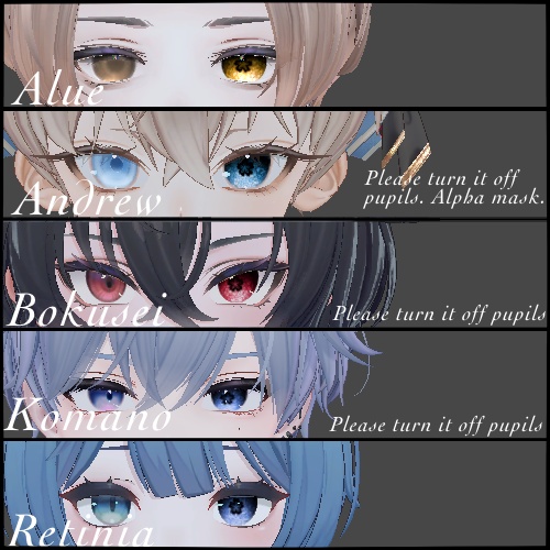 【5avatar】flower pupil eye Texture ! (15 colors)