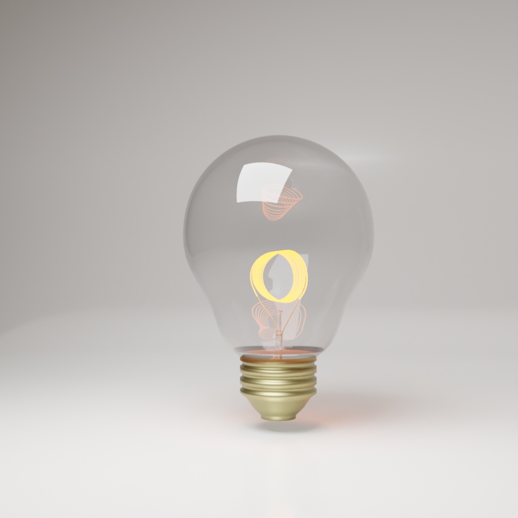 【無料配布】Blender対応 3Dモデル:電球