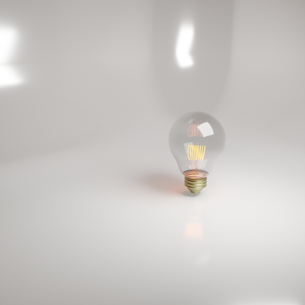 【無料配布】Blender対応 3Dモデル:電球