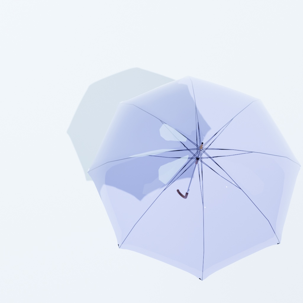 【無料配布】Blender対応 3Dモデル:ビニール傘