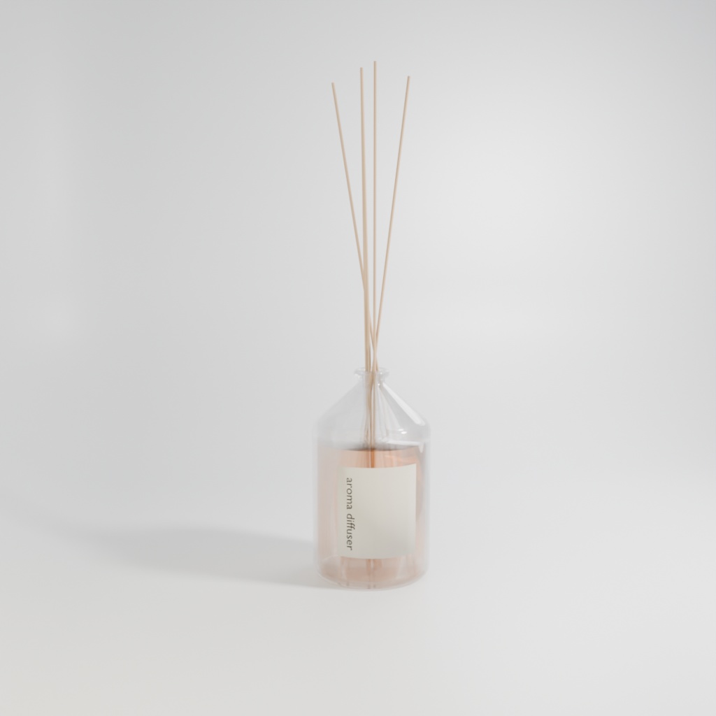 【無料配布】Blender対応 3Dモデル:アロマディフューザー/ルームフレグランス