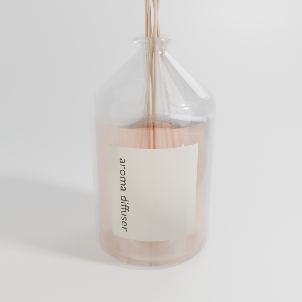 【無料配布】Blender対応 3Dモデル:アロマディフューザー/ルームフレグランス