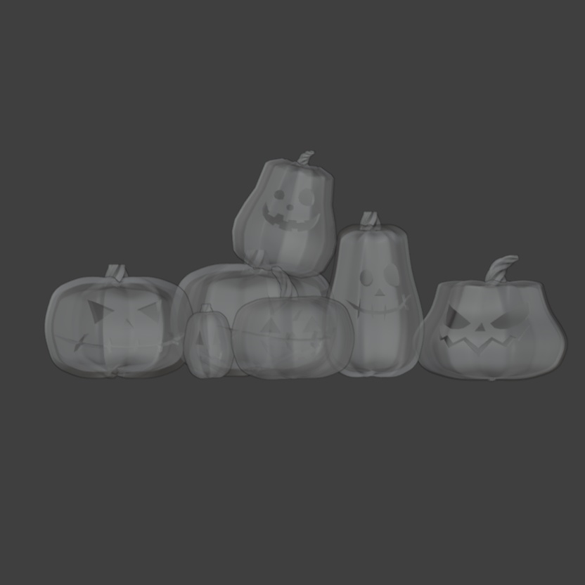 【無料配布】Blender対応 3Dモデル:カボチャのランタン