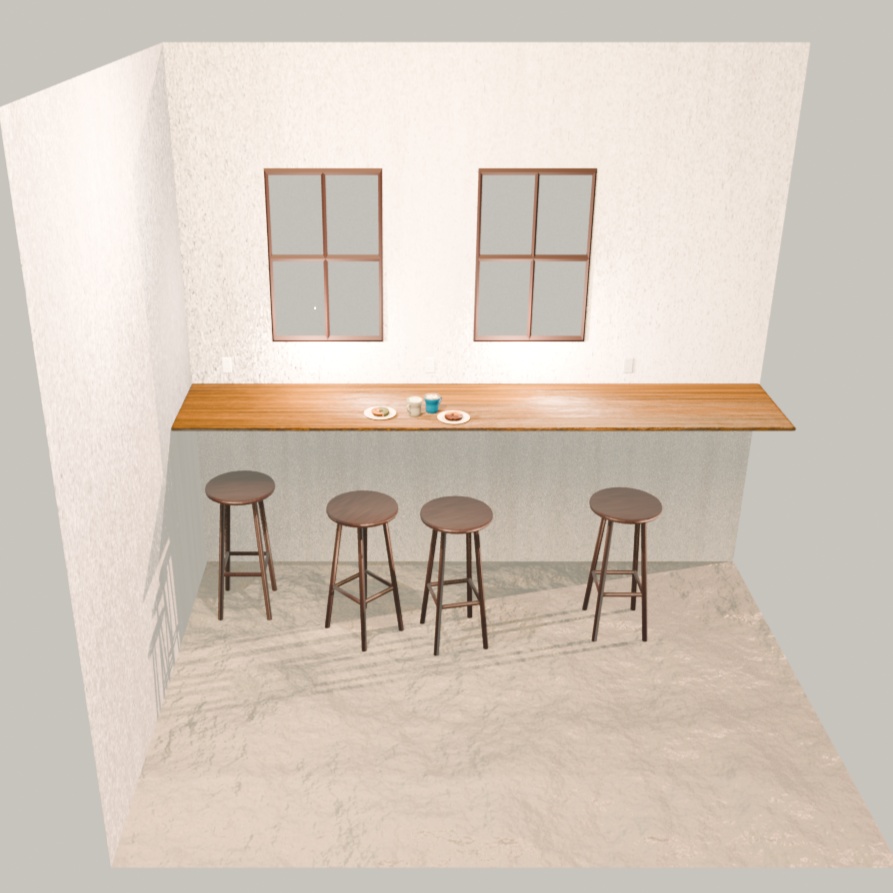 【Blender対応】3Dモデル:カフェ/ラテアートセット