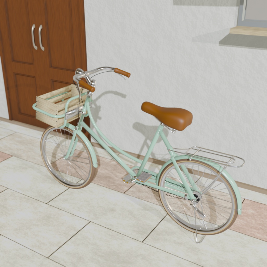 【Blender対応】3Dモデル:自転車/セット