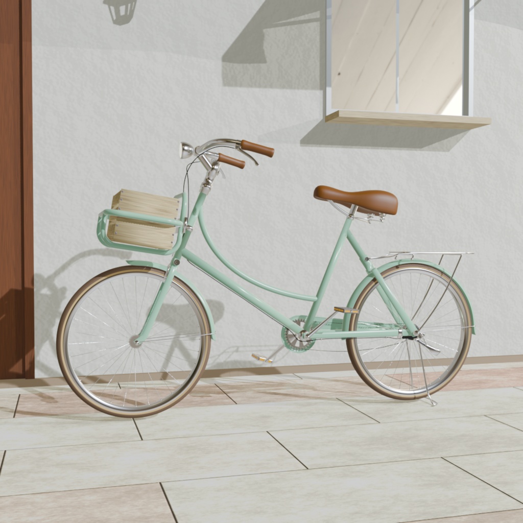 【Blender対応】3Dモデル：自転車／セット