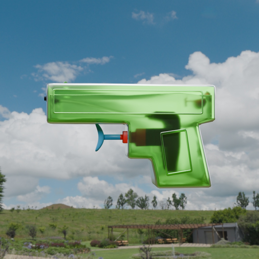 【Blender対応】3Dモデル:水鉄砲・2種セット