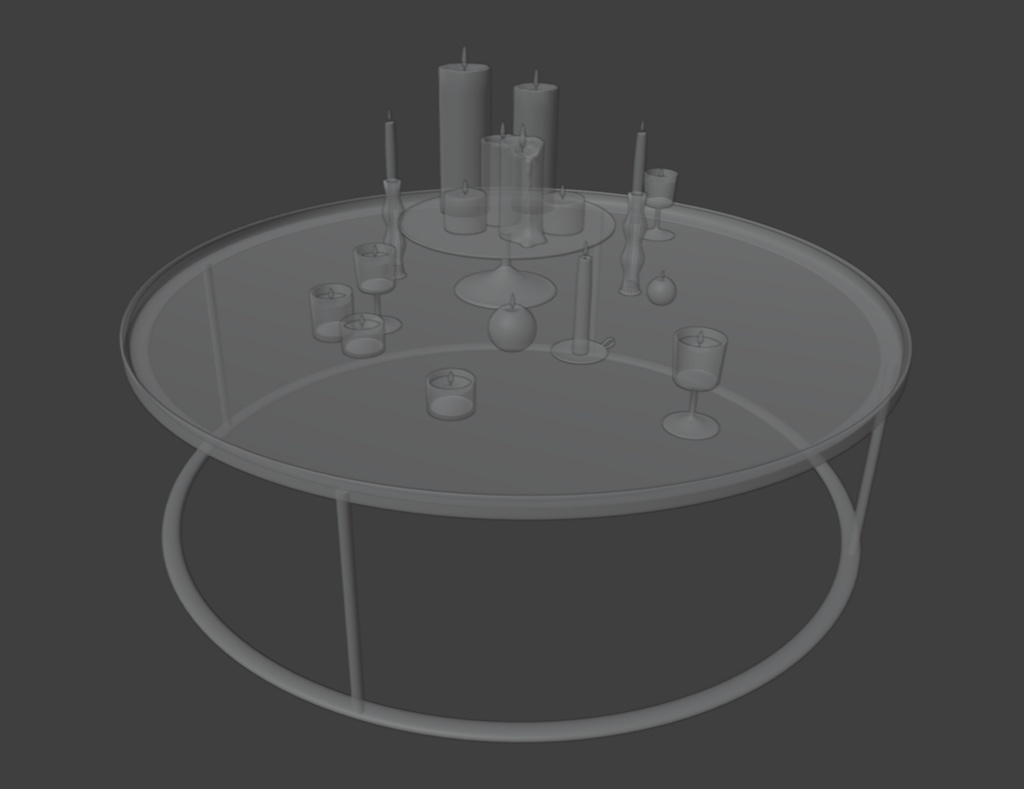 【Blender対応】3Dモデル:キャンドルセット