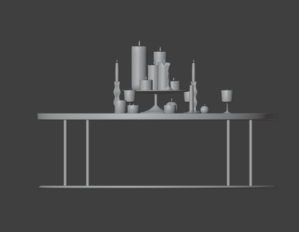 【Blender対応】3Dモデル:キャンドルセット