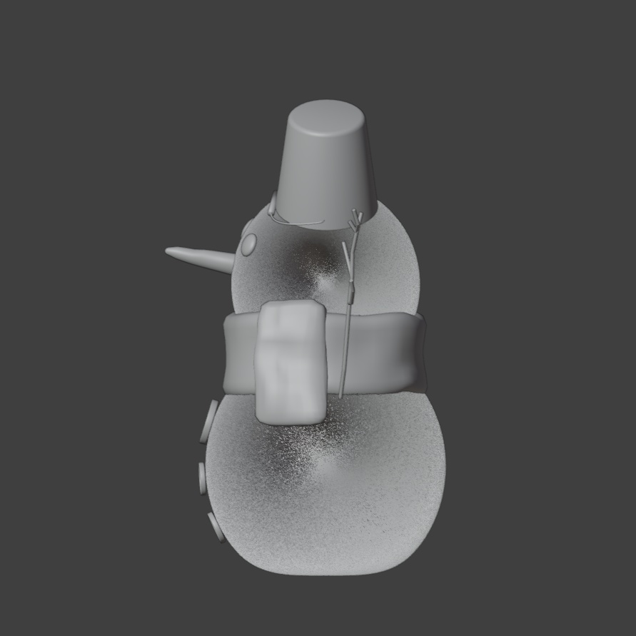 【Blender対応】3Dモデル:インテリア雪だるま