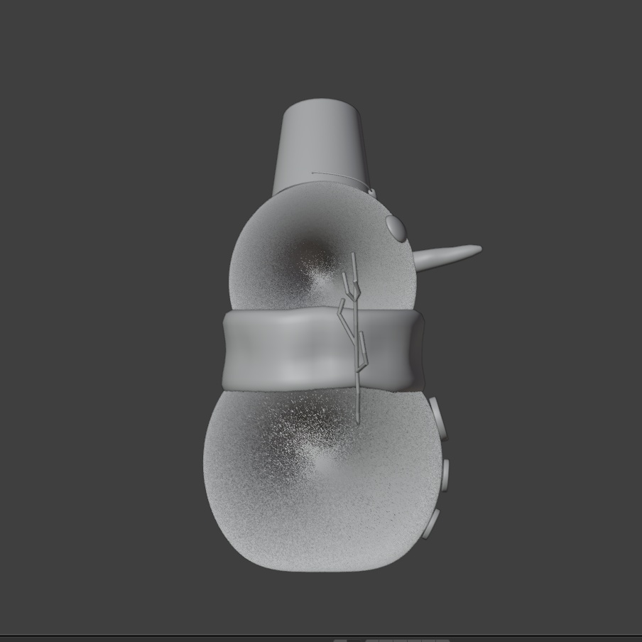 【Blender対応】3Dモデル:インテリア雪だるま