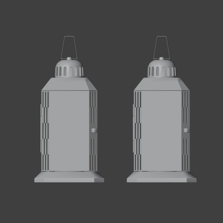 【Blender対応】3Dモデル:キャンドルランタン 2色セット