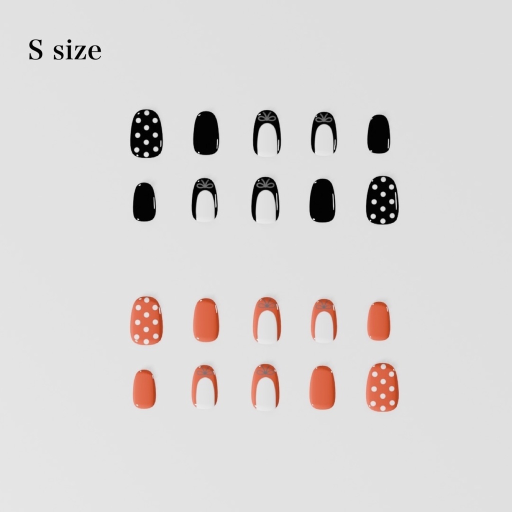 【VRChat想定・3Dモデル】:2色バレエシューズ・ネイルチップ(S/M/L 3サイズセット)