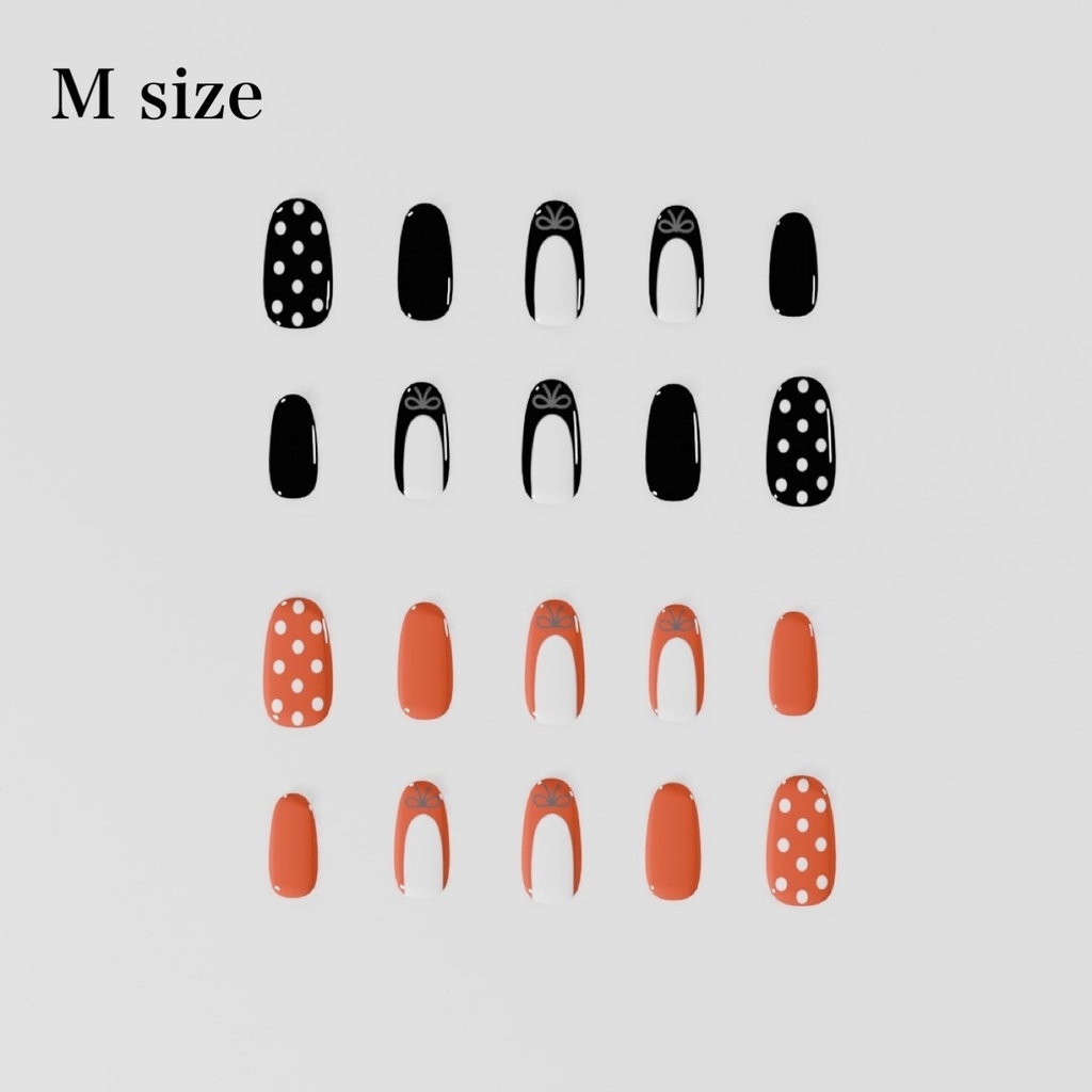 【VRChat想定・3Dモデル】:2色バレエシューズ・ネイルチップ(S/M/L 3サイズセット)