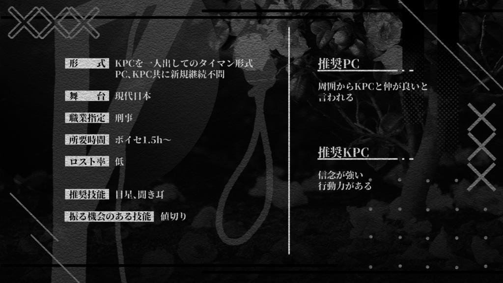 クトゥルフ神話TRPGシナリオ「犬首と絞首台」