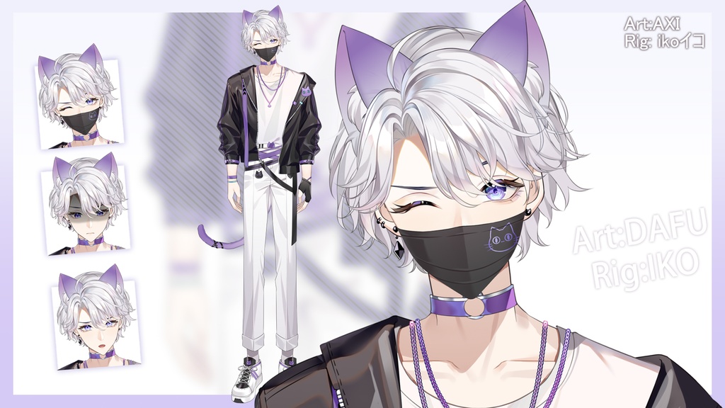 Live2d model 男性モデル【VtubeStudio】premade male vtuber model