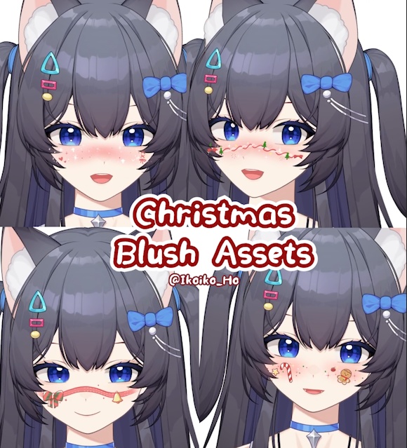 【Vtuber素材】クリスマス赤面アセット Christmas Blush Assets