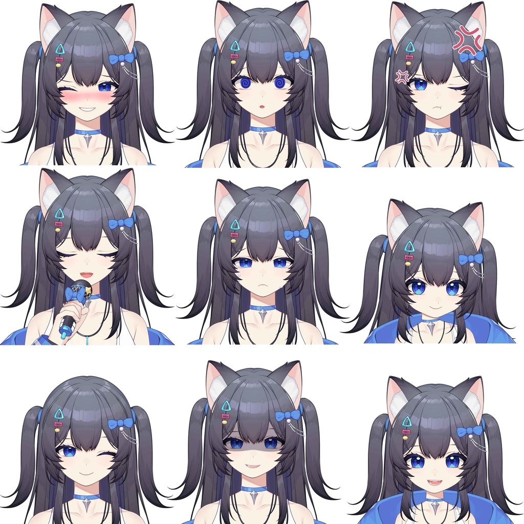 Live2d model 猫耳モデル【VtubeStudio】premade male vtuber model