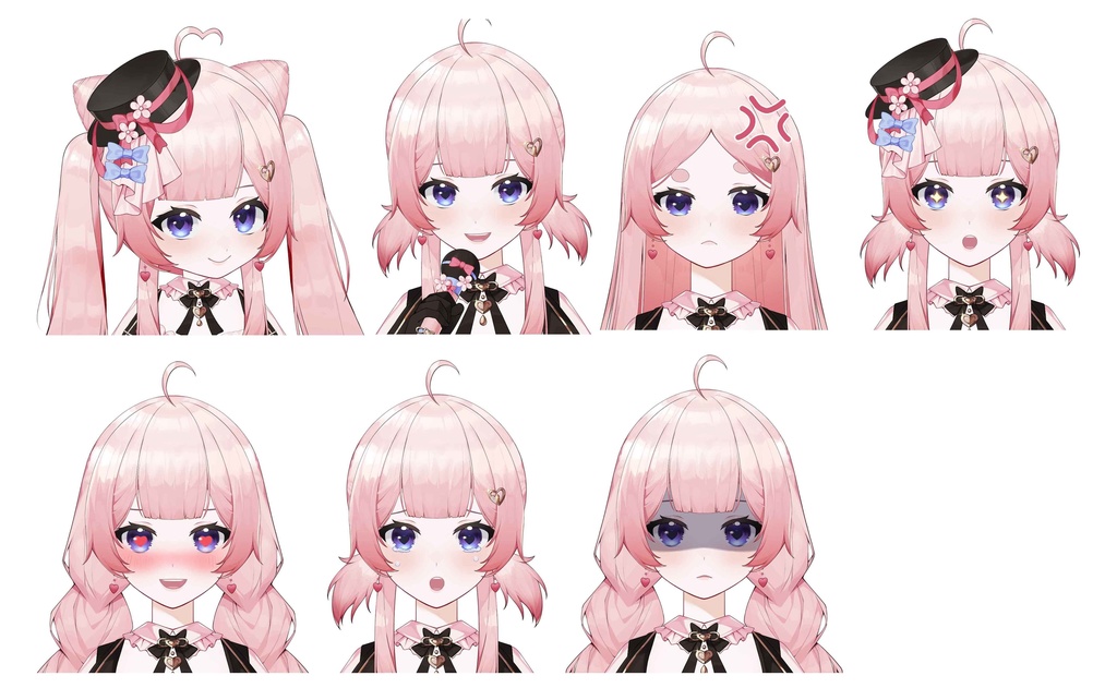 Live2d model ピンクアイドルモデル【VtubeStudio】premade male vtuber model