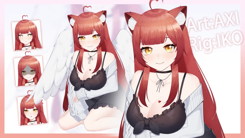 Live2d model Akariモデル【VtubeStudio】premade female vtuber model