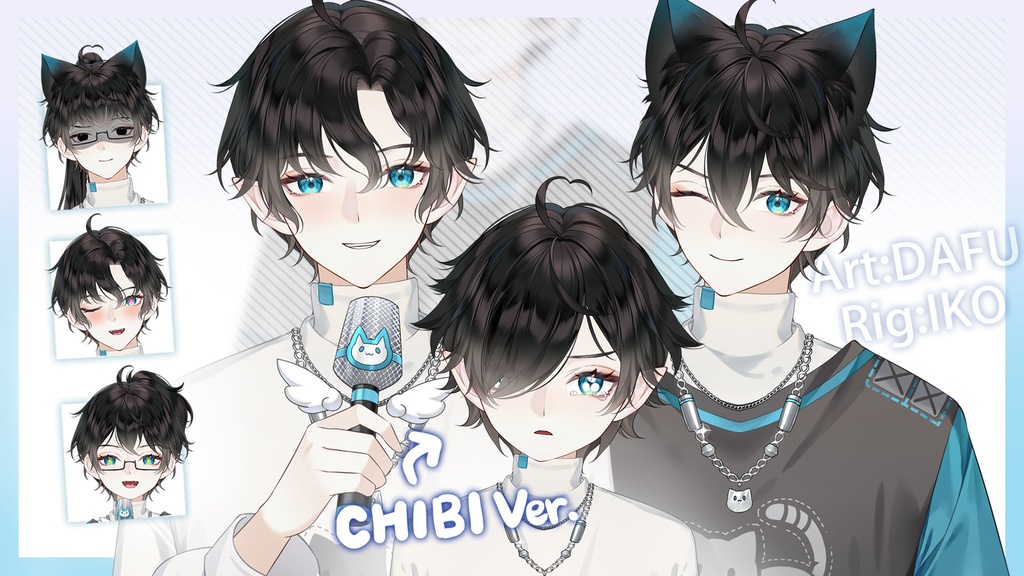 Live2d model Midoriみどり【VtubeStudio】premade male vtuber model