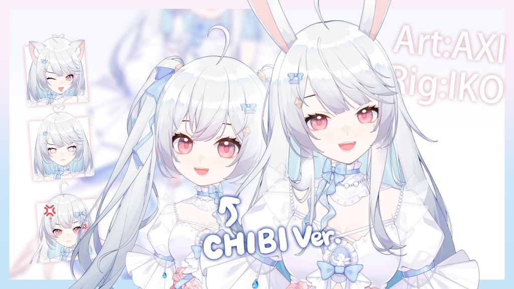 Live2d model Snowモデル【VtubeStudio】premade female vtuber model