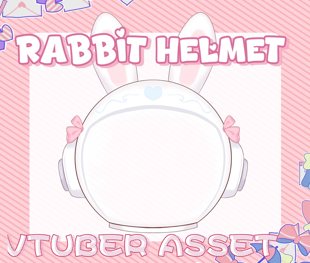 【Vtuber素材】うさぎヘルメット Rabbit Helmet Live2d Vtuber Asset
