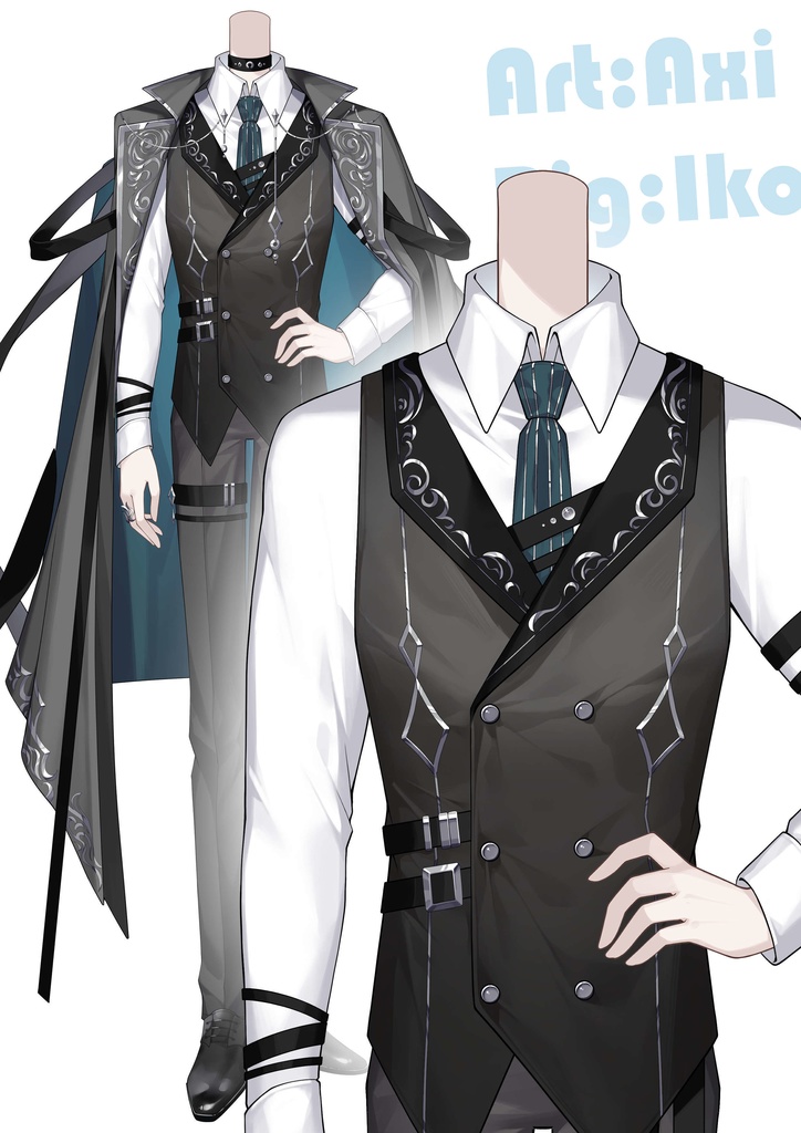 【衣装切り替え】貴族風クロークLive2d衣装