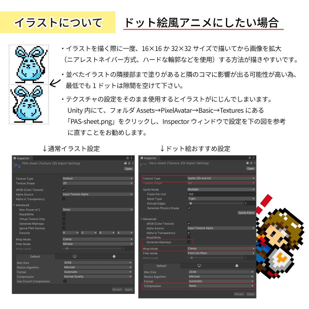 【セール中】画像を差し替えるだけ!PixelAvatar Series - Avatar KitBasic【VRChatアバター】
