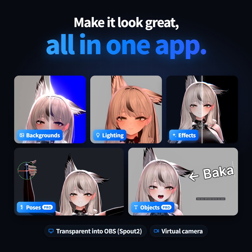 AVATAR LIVE|VRChatアバターで配信・Discord画面共有|Menu・PhysBone・VRCFT対応