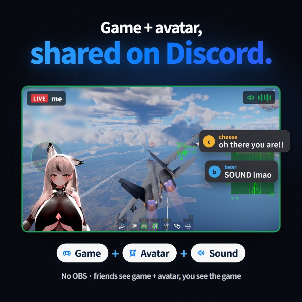 AVATAR LIVE|VRChatアバターで配信・Discord画面共有|Menu・PhysBone・VRCFT対応