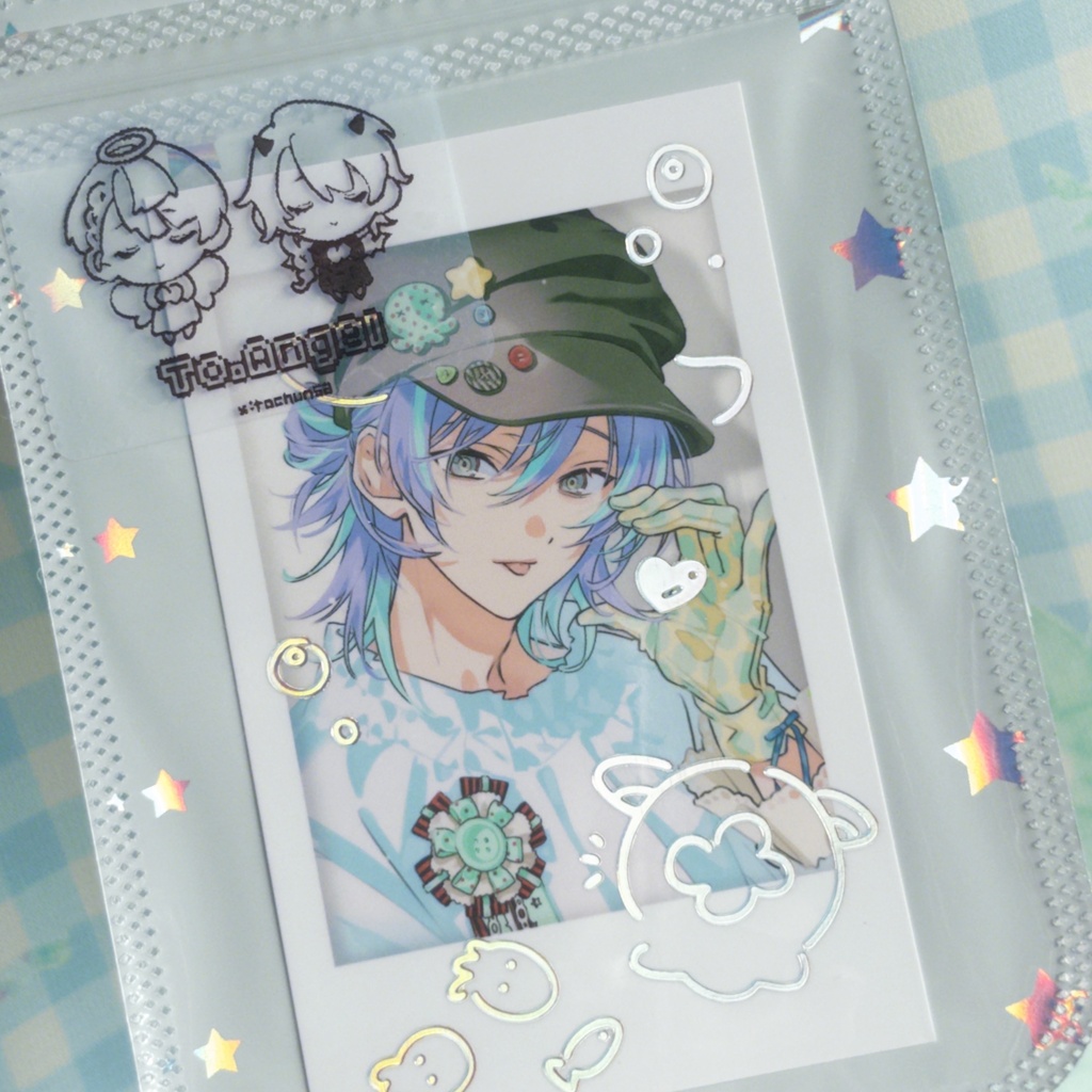 【非公式】ぱちすたっ⭐︎箔押しチェキ風カード (星導ショウ、緋八マナ)