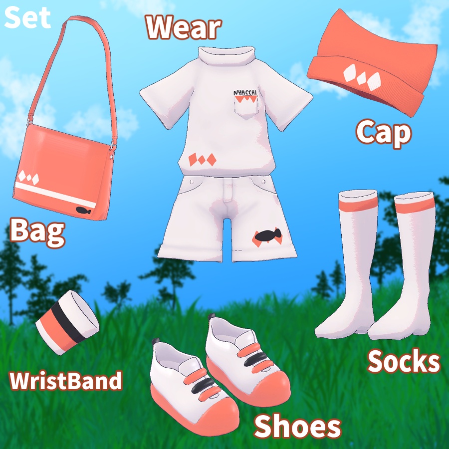 🐈🐾にゃっちおさんぽウェア🐾🐈【VRChat想定衣装】