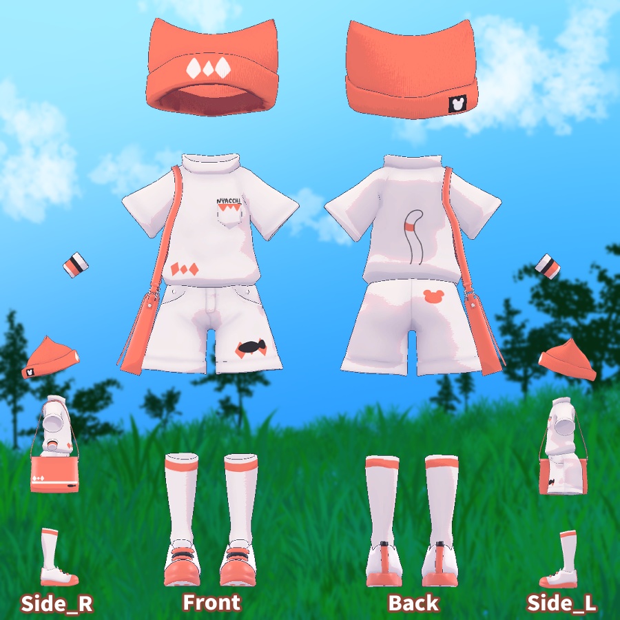 🐈🐾にゃっちおさんぽウェア🐾🐈【VRChat想定衣装】