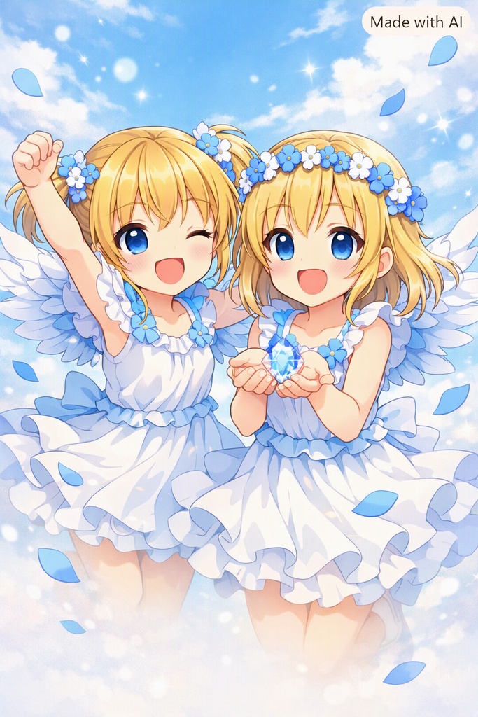 天使の花びら・スマホ壁紙