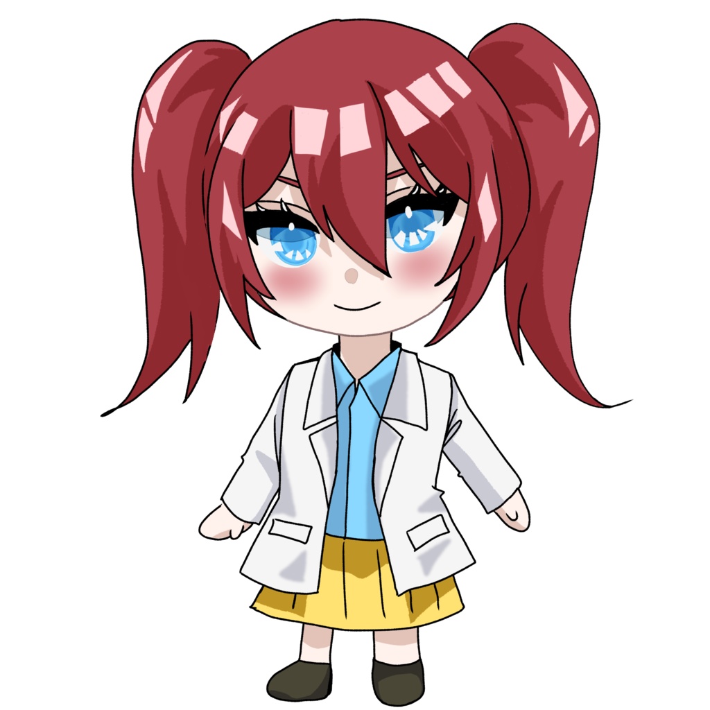 【Live2D練習用】パーツ分済PSD【汎用素材】ツインテール女の子