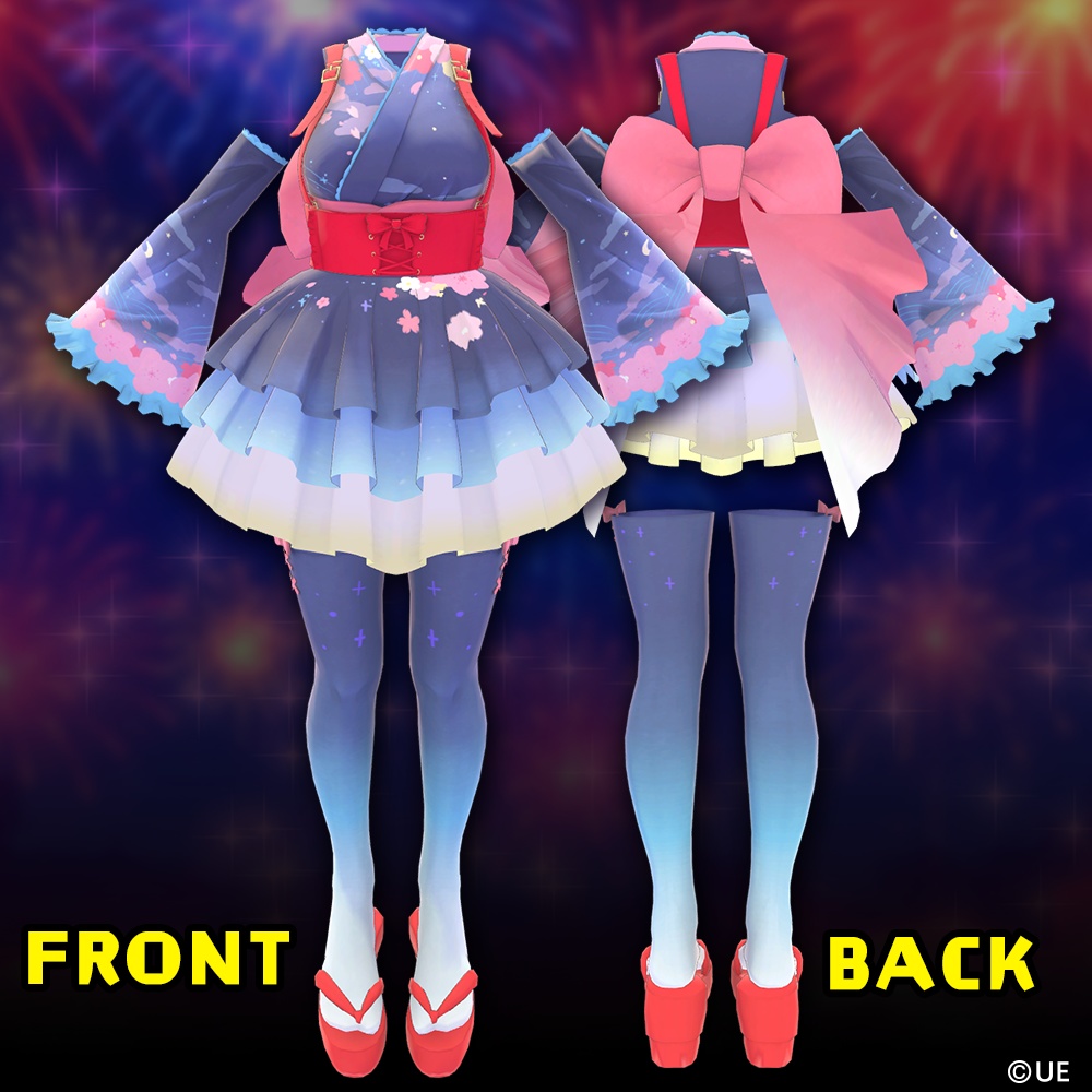 【桔梗対応】オリジナル3D衣装浴衣ver.