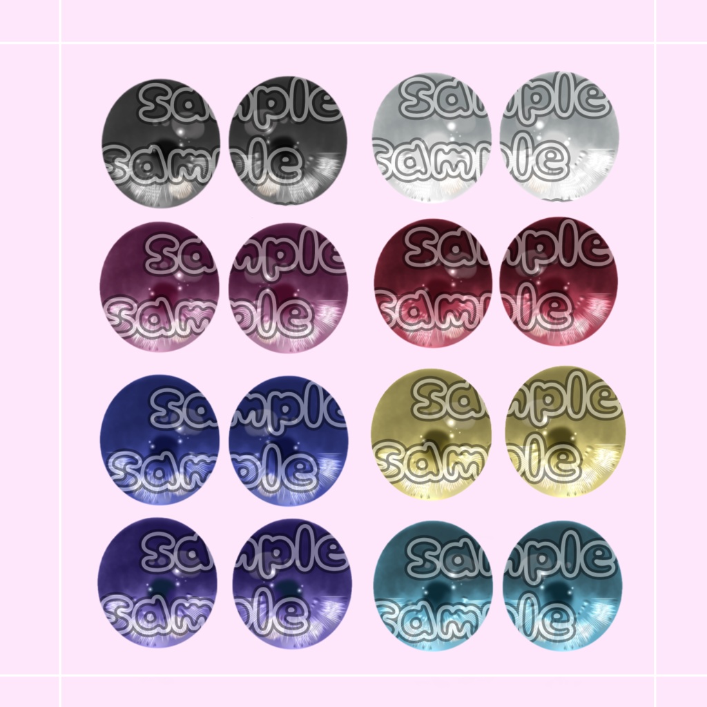 【2アバター対応】chanu_eye_texture 8color / 8カラー