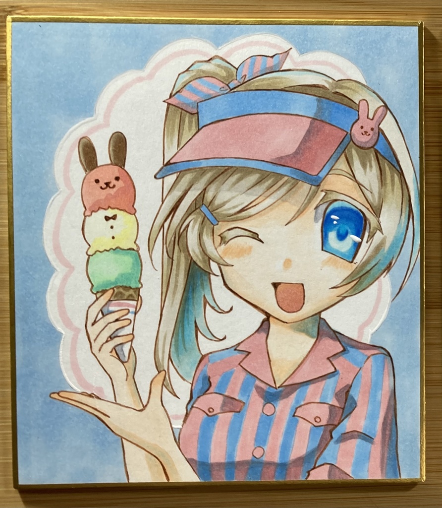 オリジナルイラスト色紙(ダイナー)