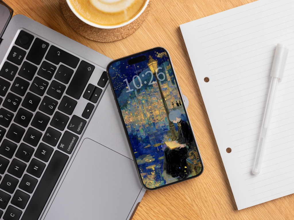 【スマホ壁紙】星降る物語の続きを(2枚セット)