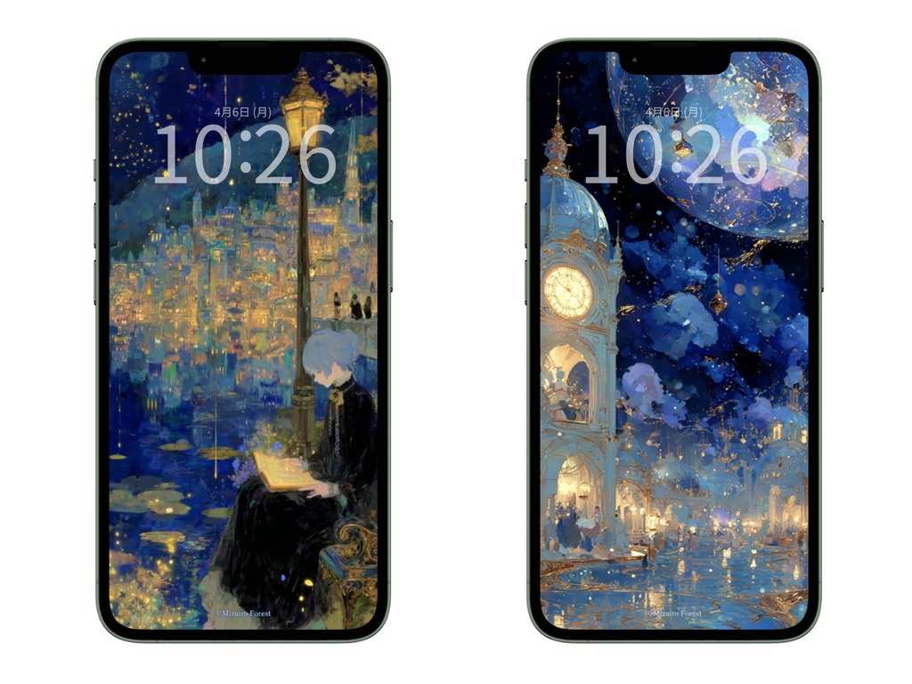 【スマホ壁紙】星降る物語の続きを(2枚セット)