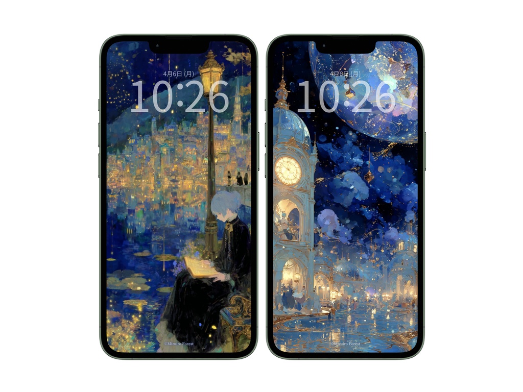 【スマホ壁紙】星降る物語の続きを（2枚セット）