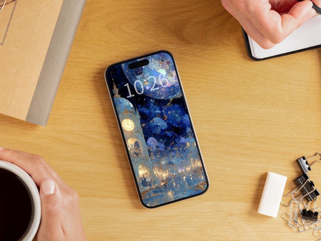 【スマホ壁紙】星降る物語の続きを(2枚セット)