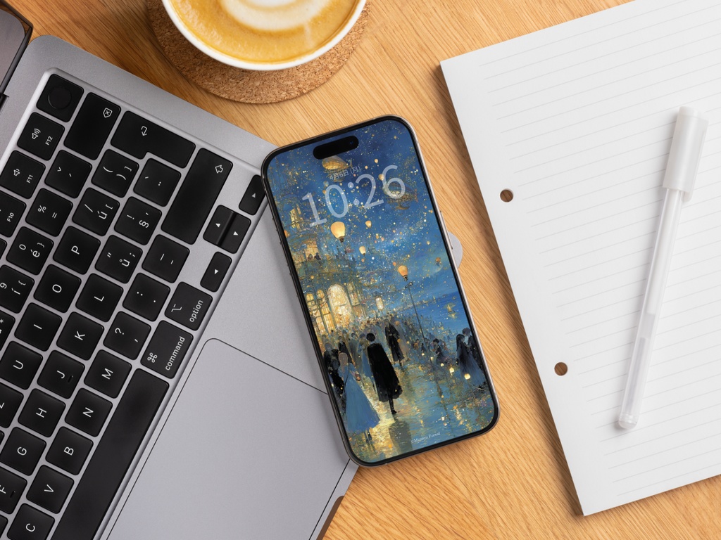 【スマホ壁紙】遥かなる光の都へ(2枚セット)